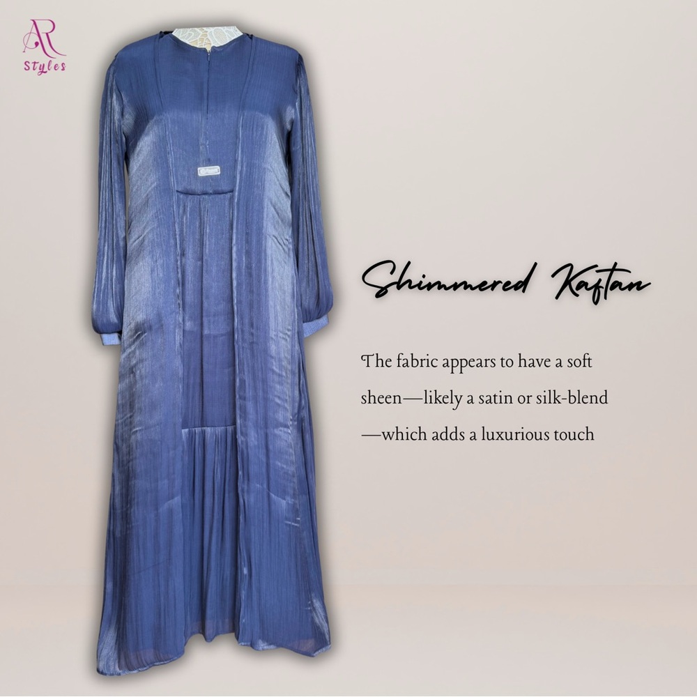 NWT Shimmer Navy Blue Kaftan